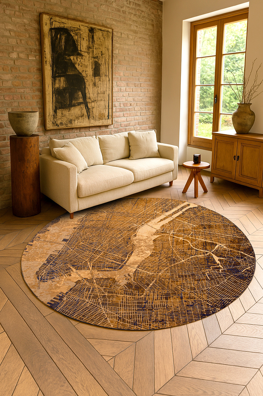 Tapis Gatsby Gold 9315 Round