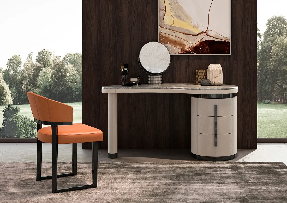 Miroir de Table avec Base en Marbre