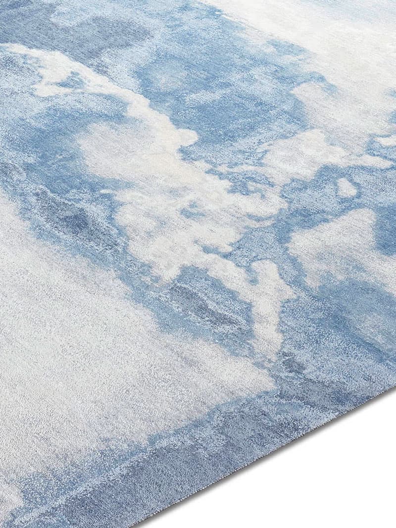 Tapis No. 15 Nuages Bleu Clair sur Bleu