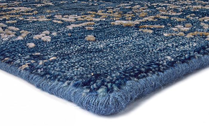 Tapis de luxe Abstract Blue Gold | Taille: 170 x 240 cm