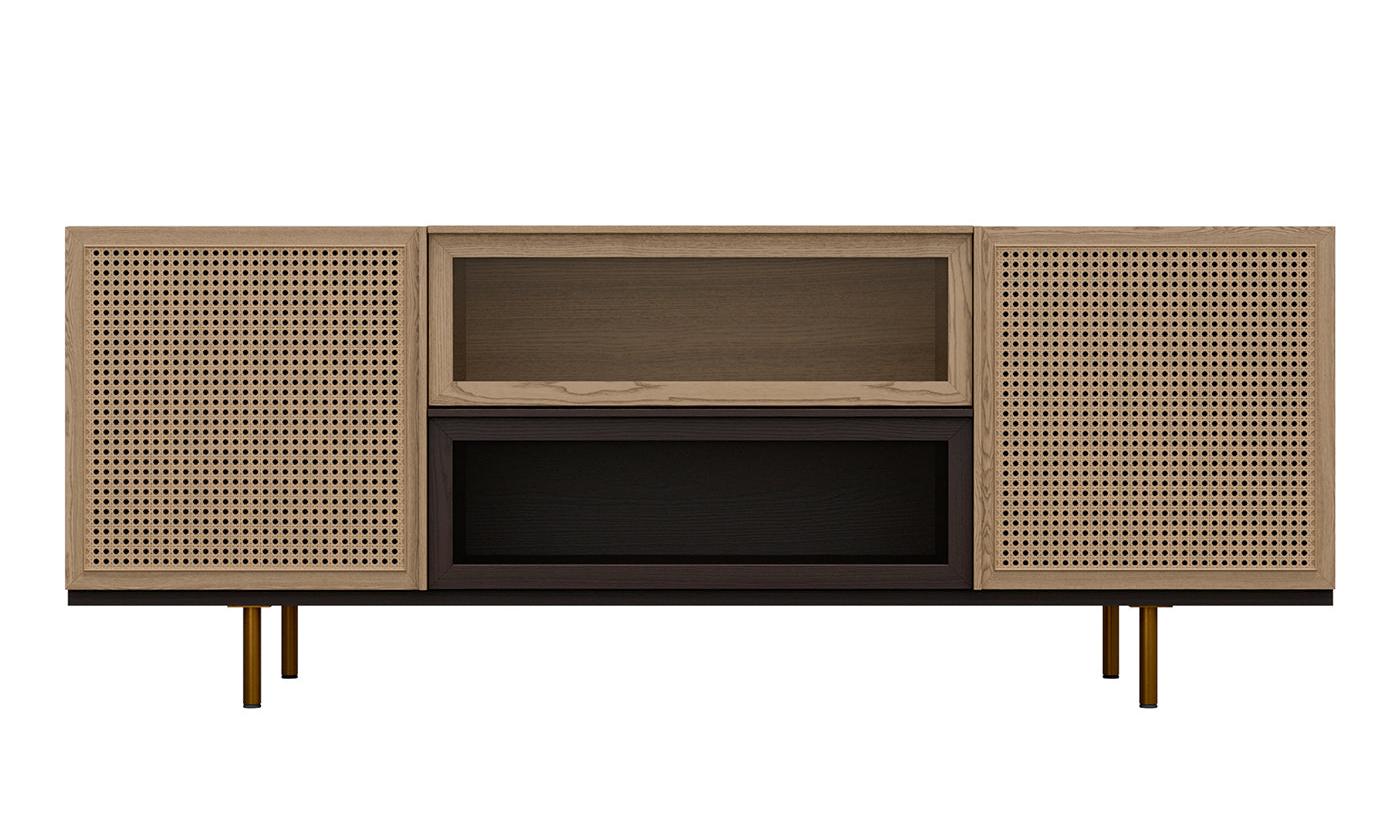 Buffet en bois de frêne