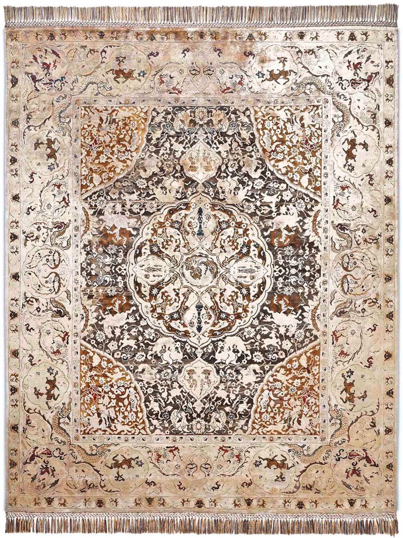 Tapis noué main Gold Luxe