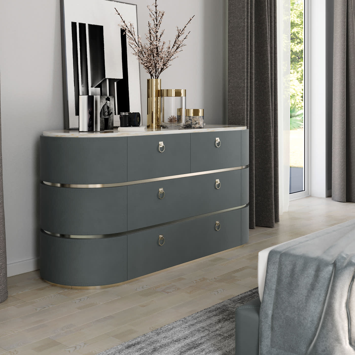Armoire Romeo | Dimensions: L 130 x P 57 x H 80 cm