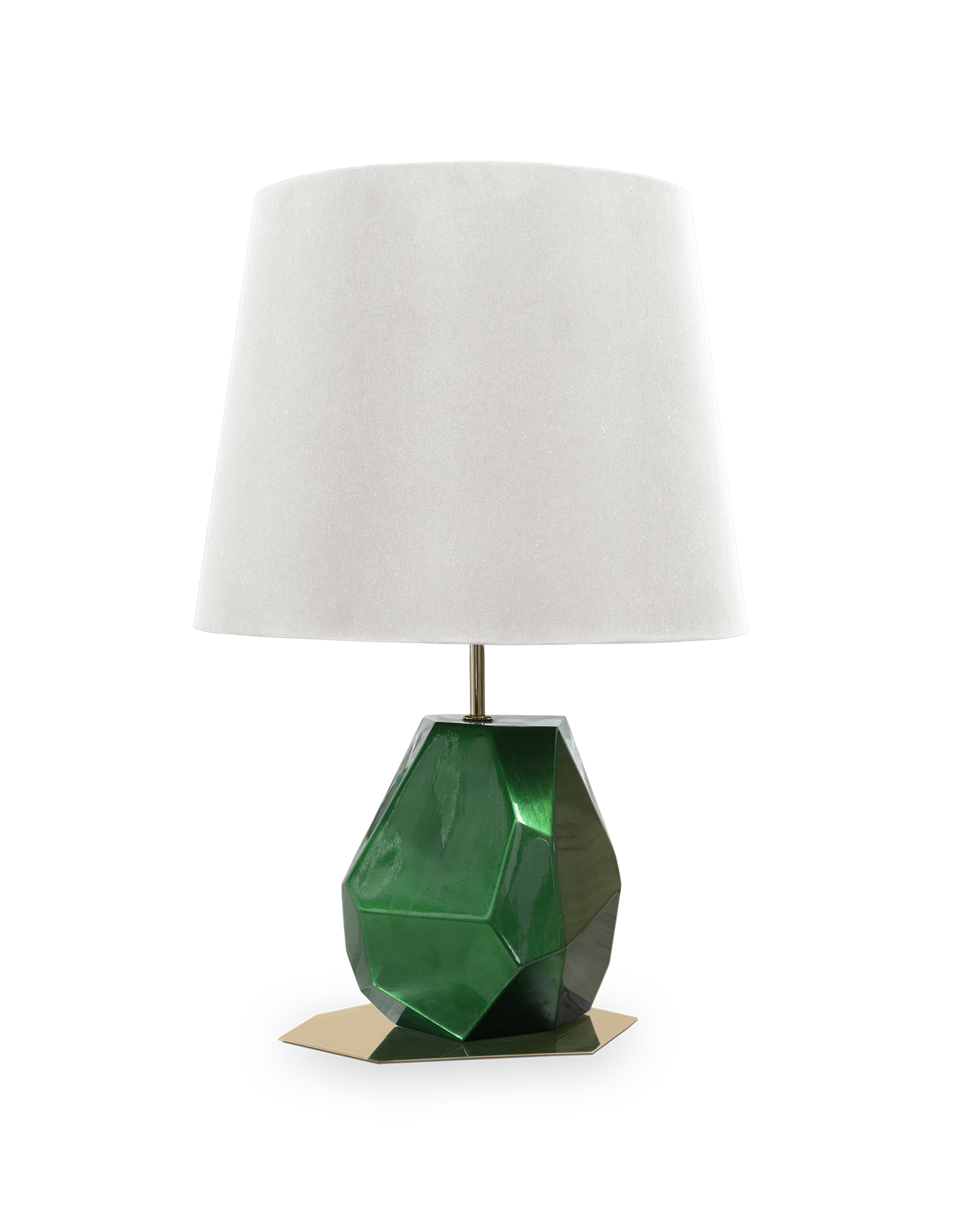 Petite Lampe de Table Verte Essence