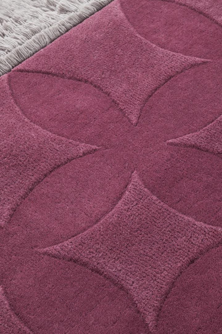Tapis Aubergine Tufté Main