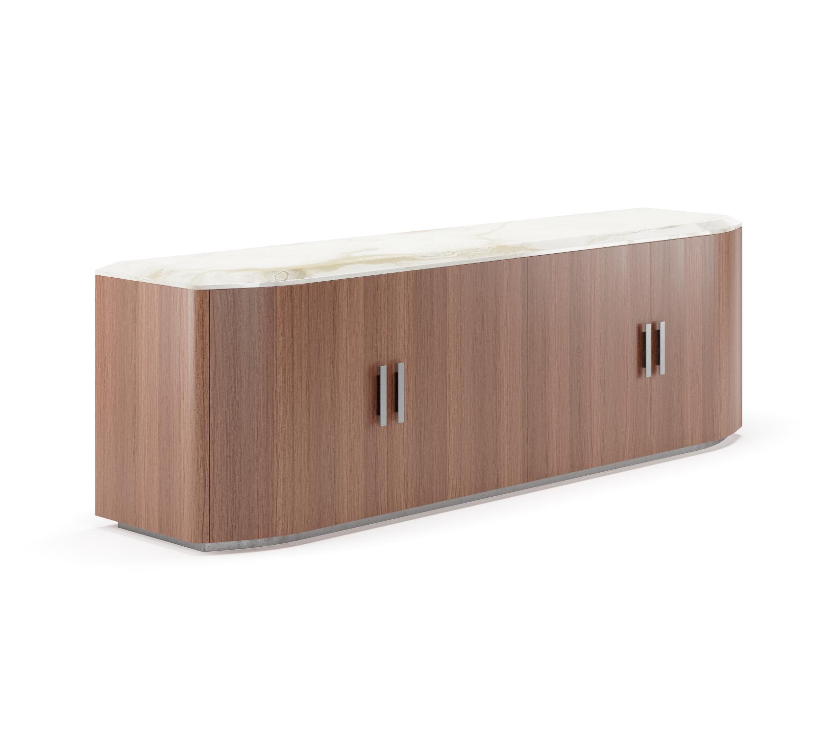 Buffet en bois et marbre Bruce