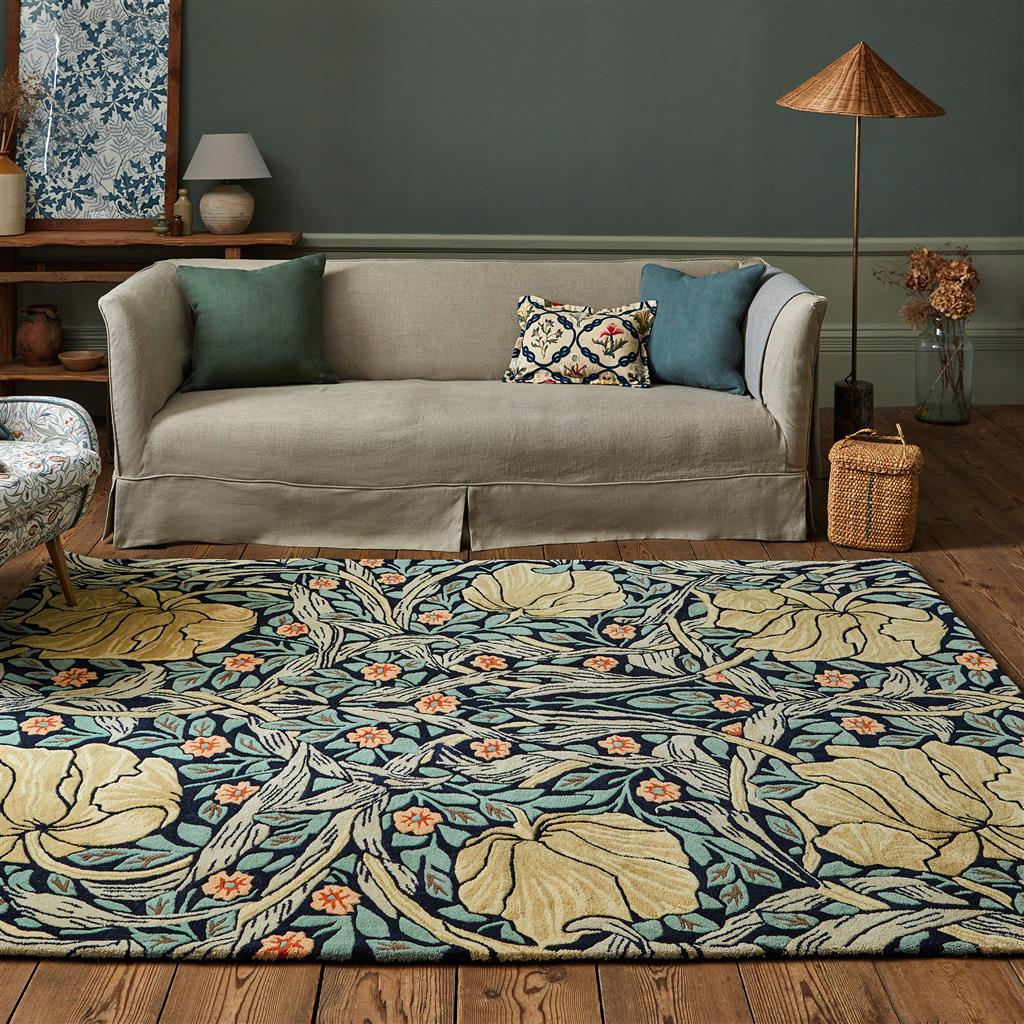 Tapis en laine Pimpernel Indigo 028818