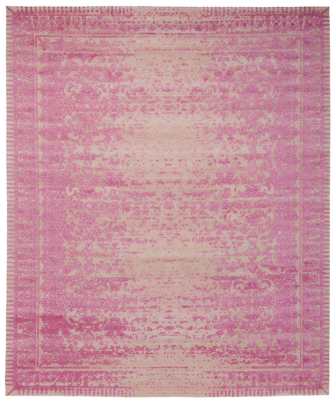 Tapis Ferrara Stomped Inversé Rose