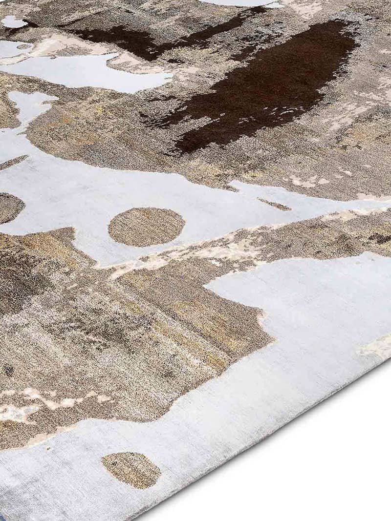 Tapis No. 01 Naturel sur Gris Argenté