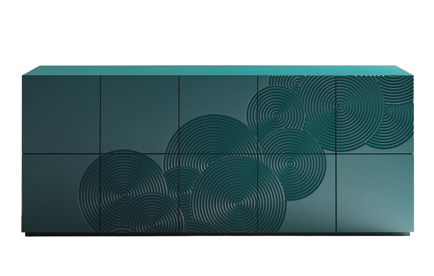 Buffet Contemporain Bleu