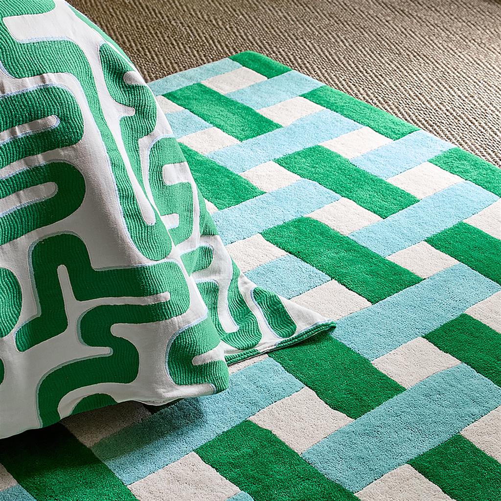 Tapis Vannerie Émeraude/Aigue-marine