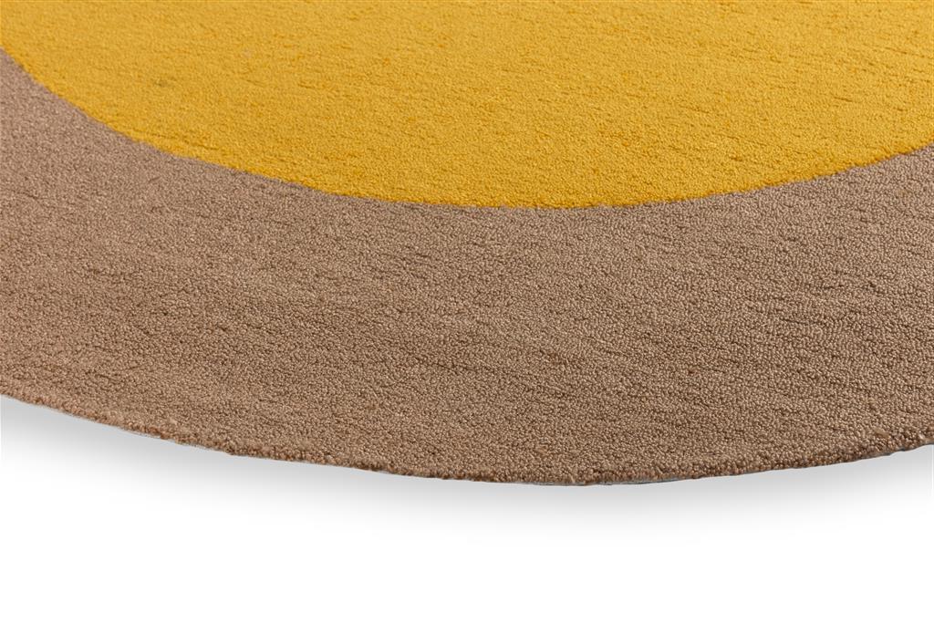 Tapis d’extérieur rond Festival Jaune