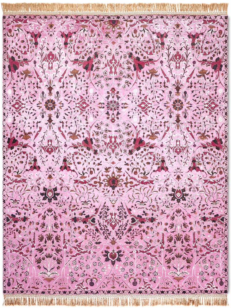 Tapis fait main de luxe Teheran Rose | Taille: 274 x 365 cm