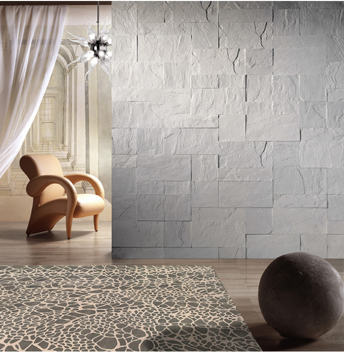 Tapis Diamant Beige / Gris Noué à la Main