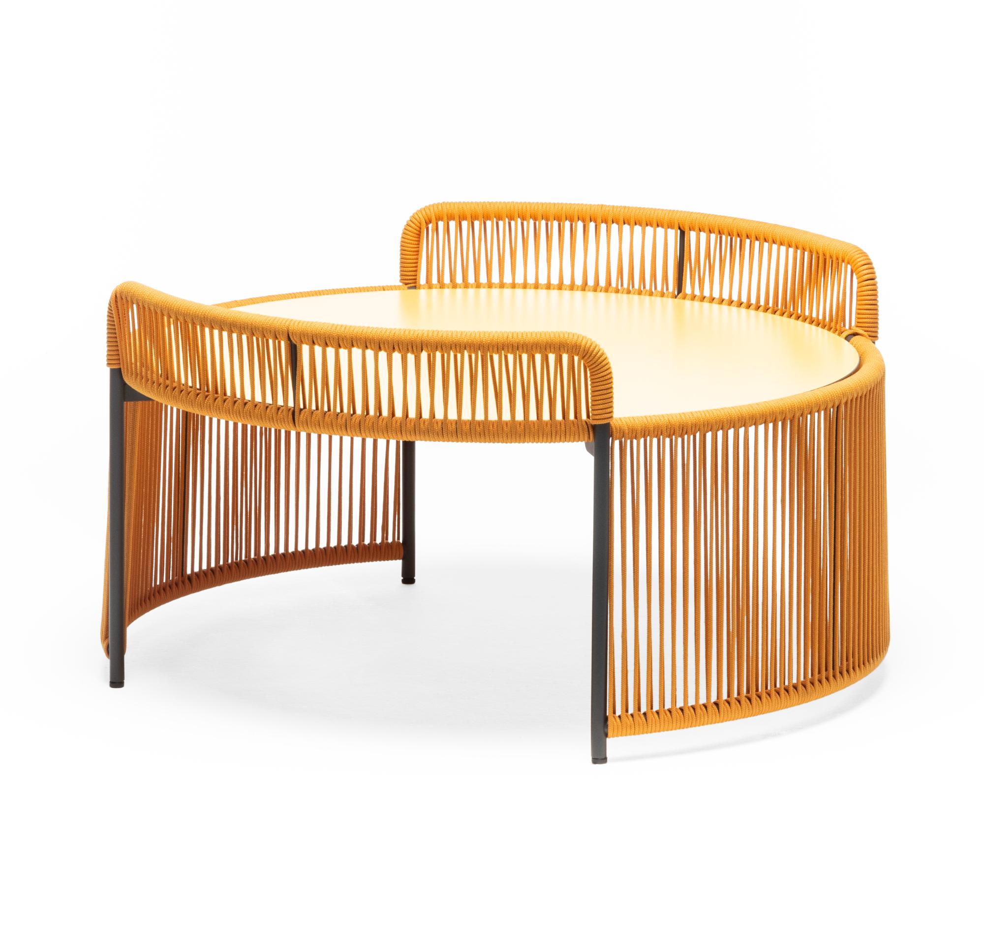 Table Basse de Jardin Ronde Jaune Altana ME