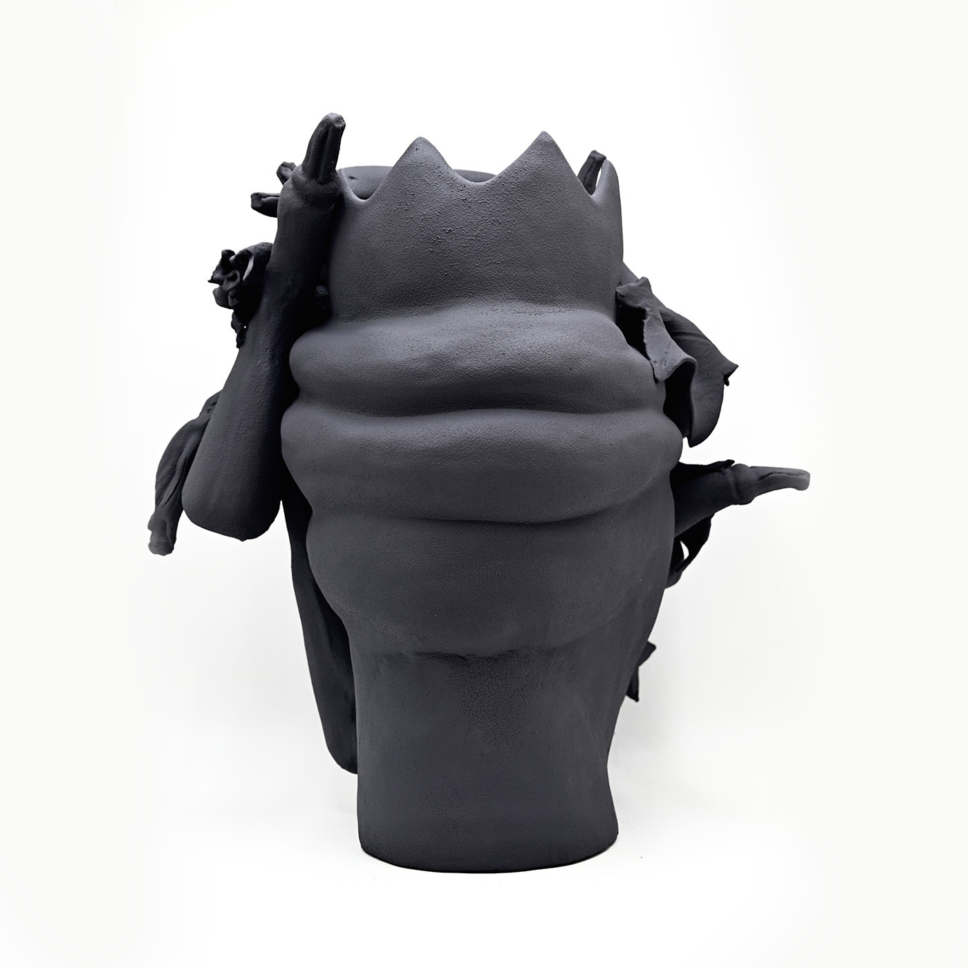 Sculpture Tête De Maure Grise