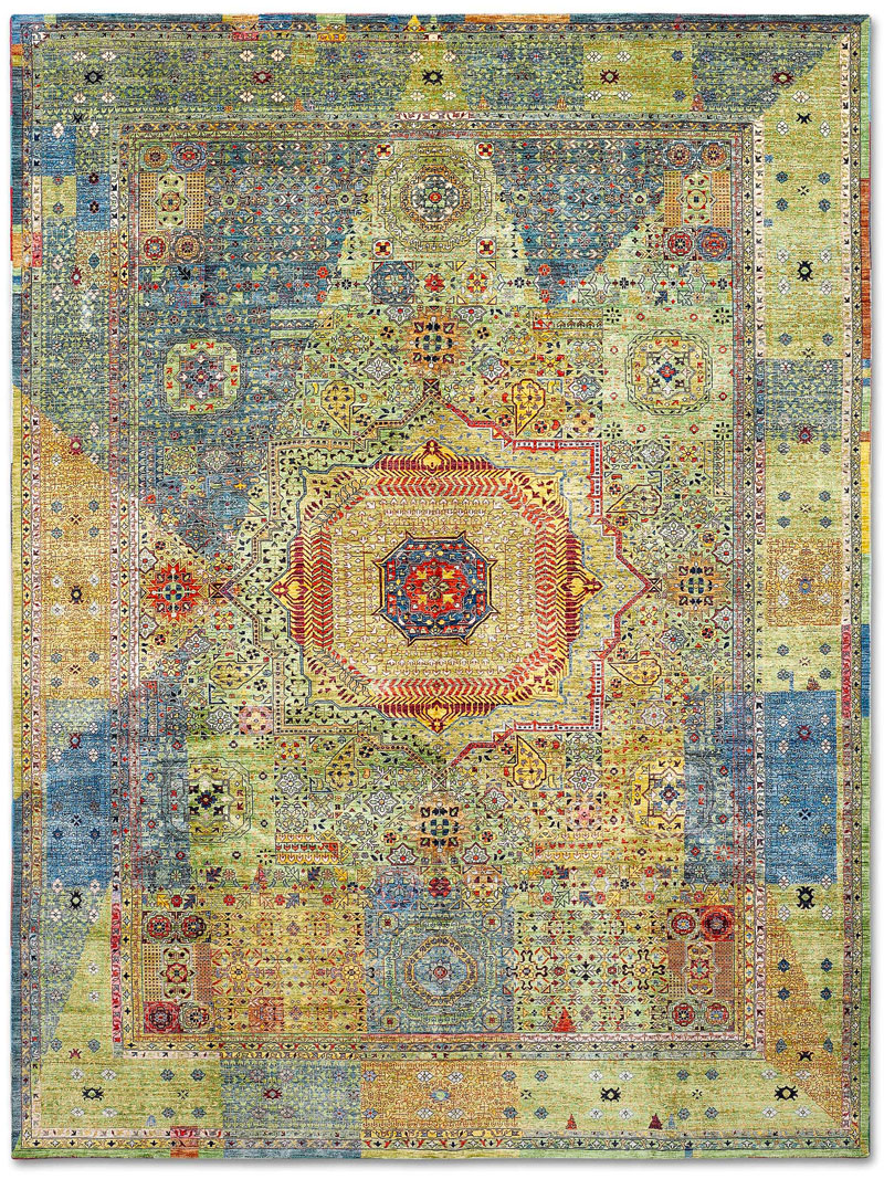 Tapis Cosmique No. 04 Vert/Jaune