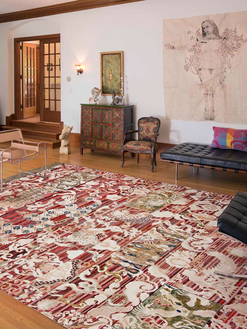 Tapis noué main de luxe Dragon