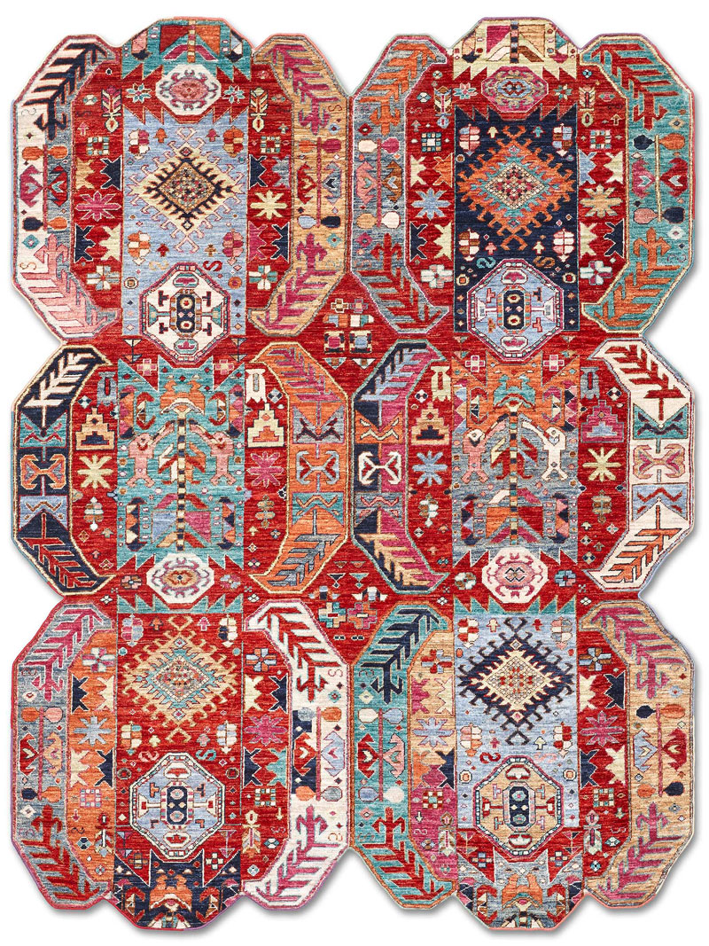 Tapis fait main de luxe Multiforme