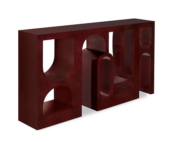Console Premium Laquée Rouge