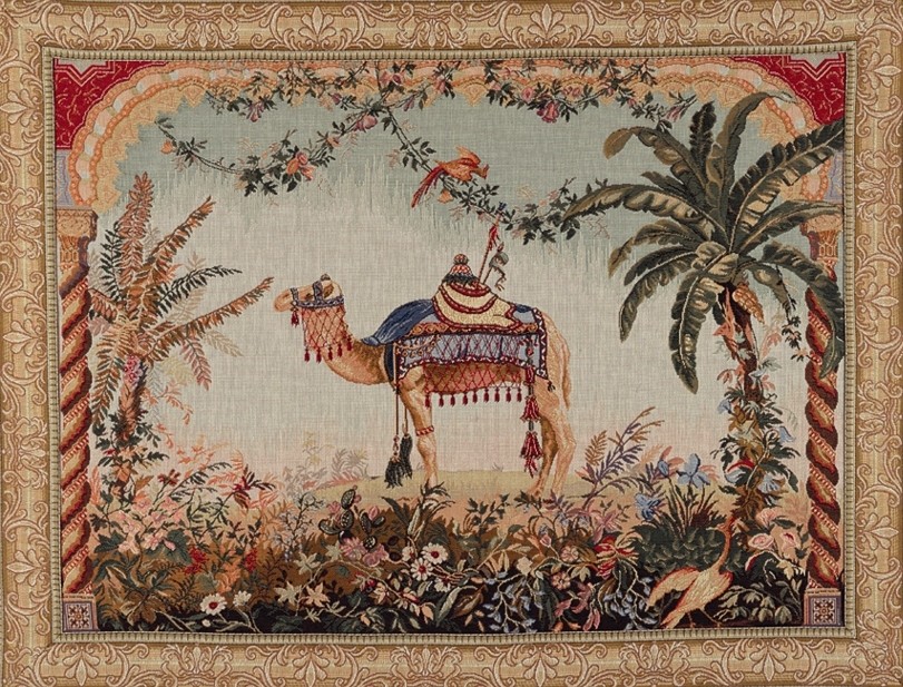 Tapisserie Le Chameau avec Bordure | Taille: 75 x 100 cm