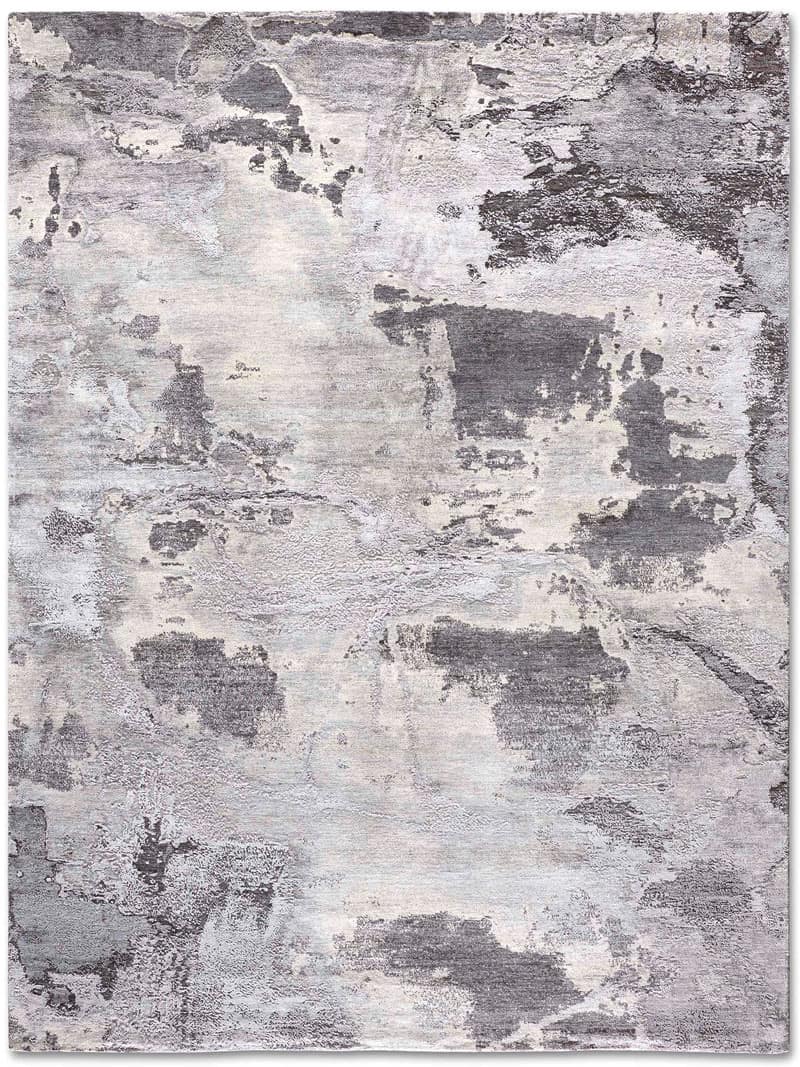 Tapis noué main Gris Clair