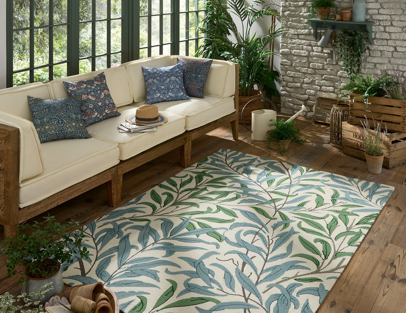 Tapis d’extérieur Willow B. Leafy Arboretum