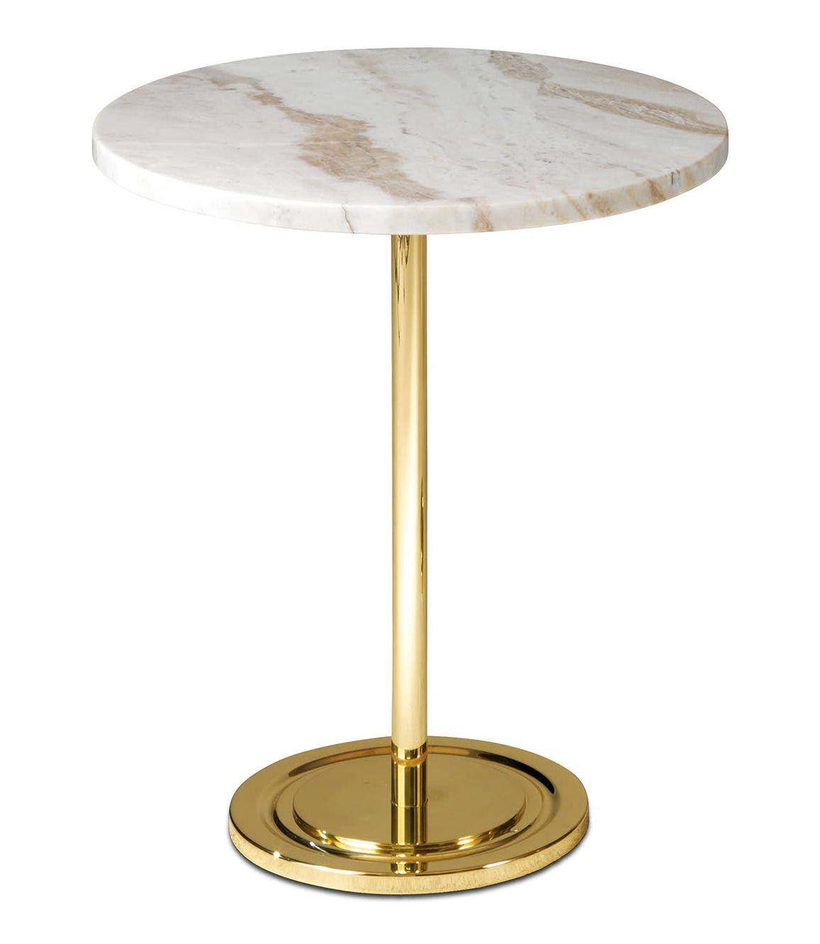 Table d'appoint haute avec plateau en marbre