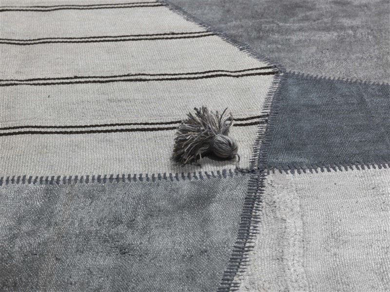 Tapis Patchwork Métropole en Chanvre