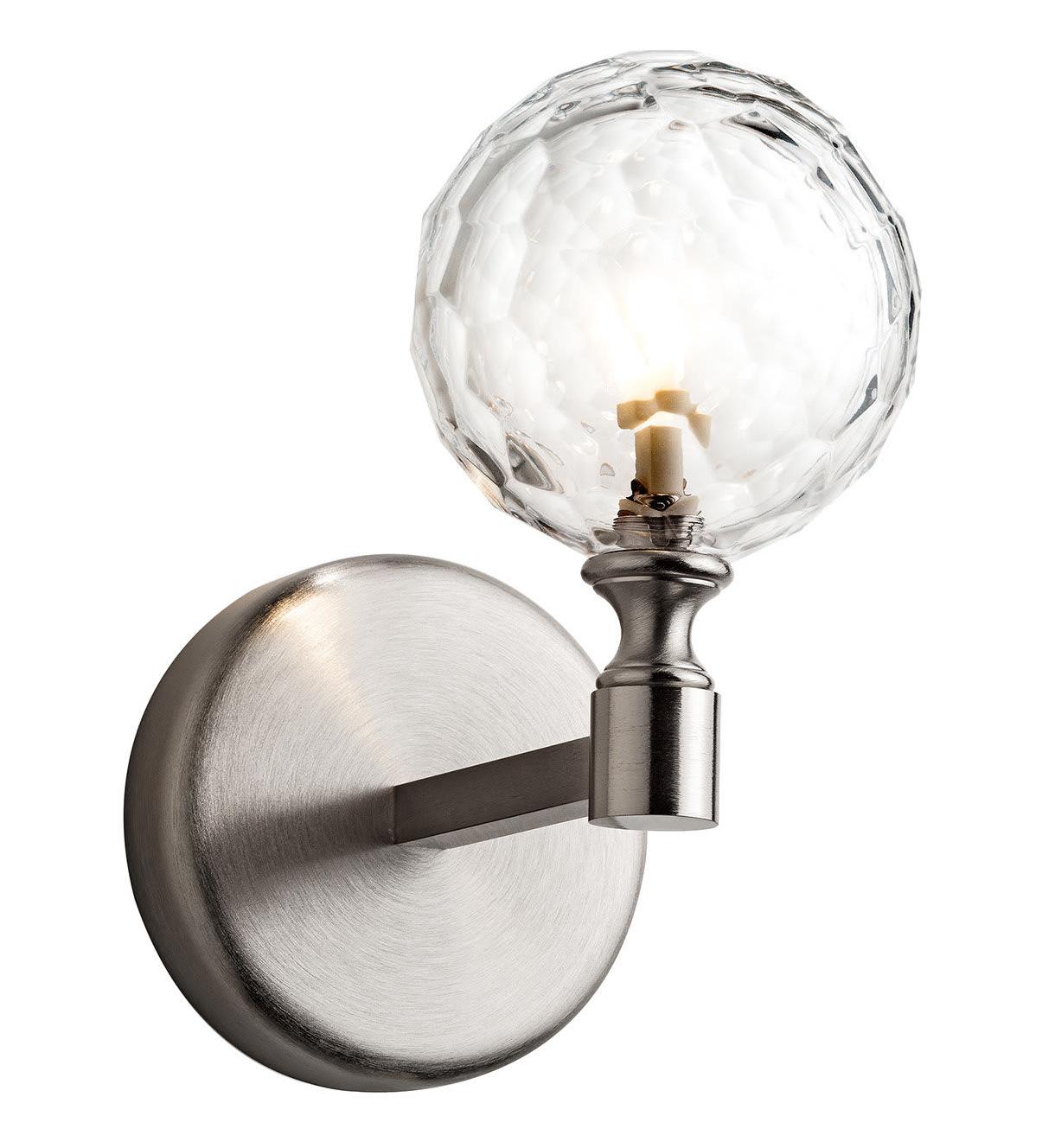 Applique Murale Florentine en Cristal Brossé Nickel
