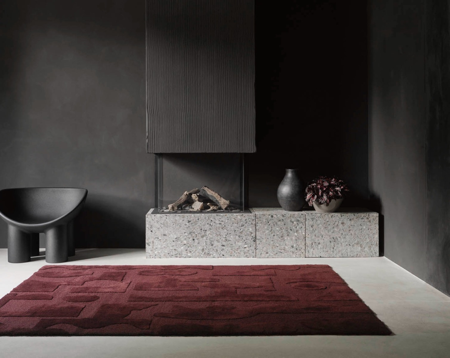 Tapis Mural Modest Bourgogne 121100 | Taille: 140 x 200 cm