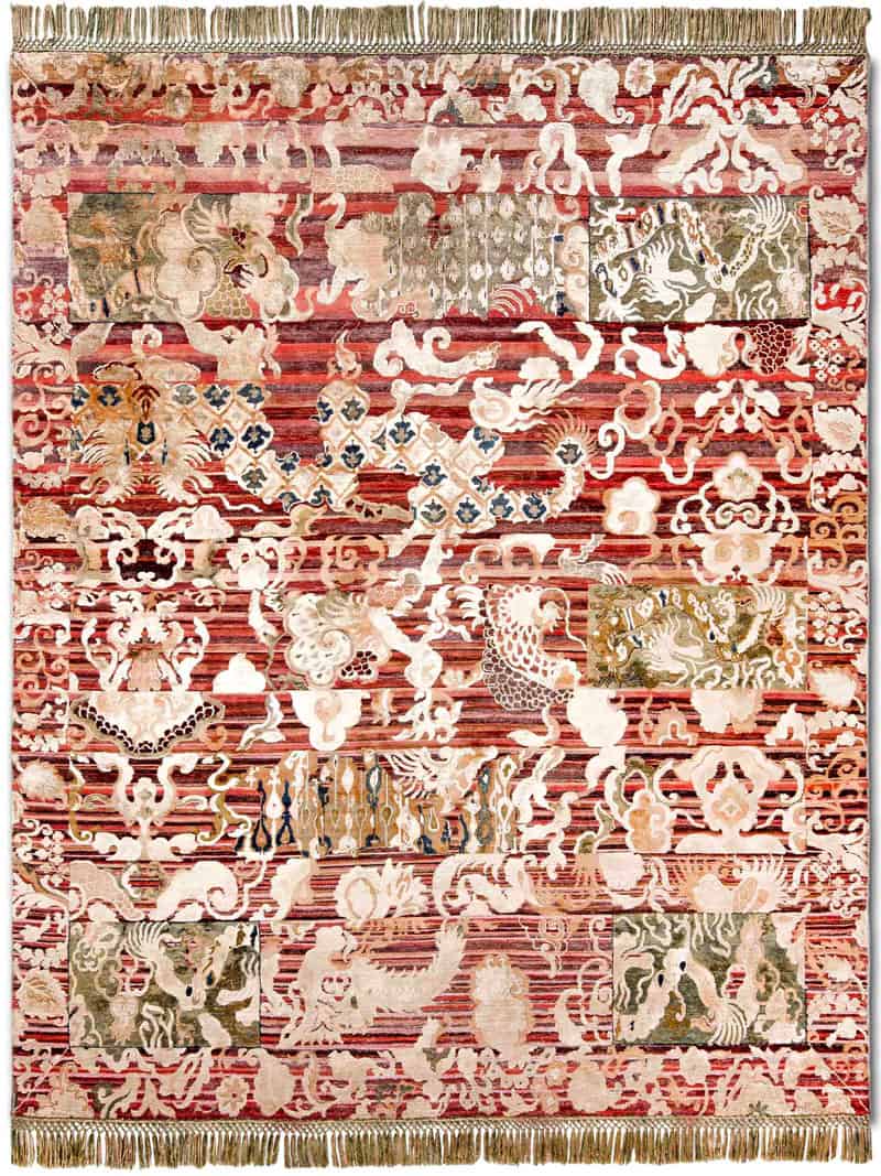 Tapis noué main de luxe Dragon
