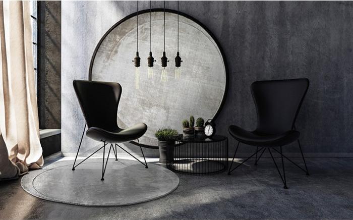 Tapis rond Luna Grey