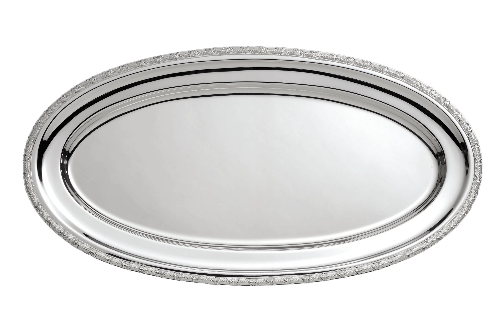 Plat Ovale En Argent | Dimensions: 37 x 54 cm