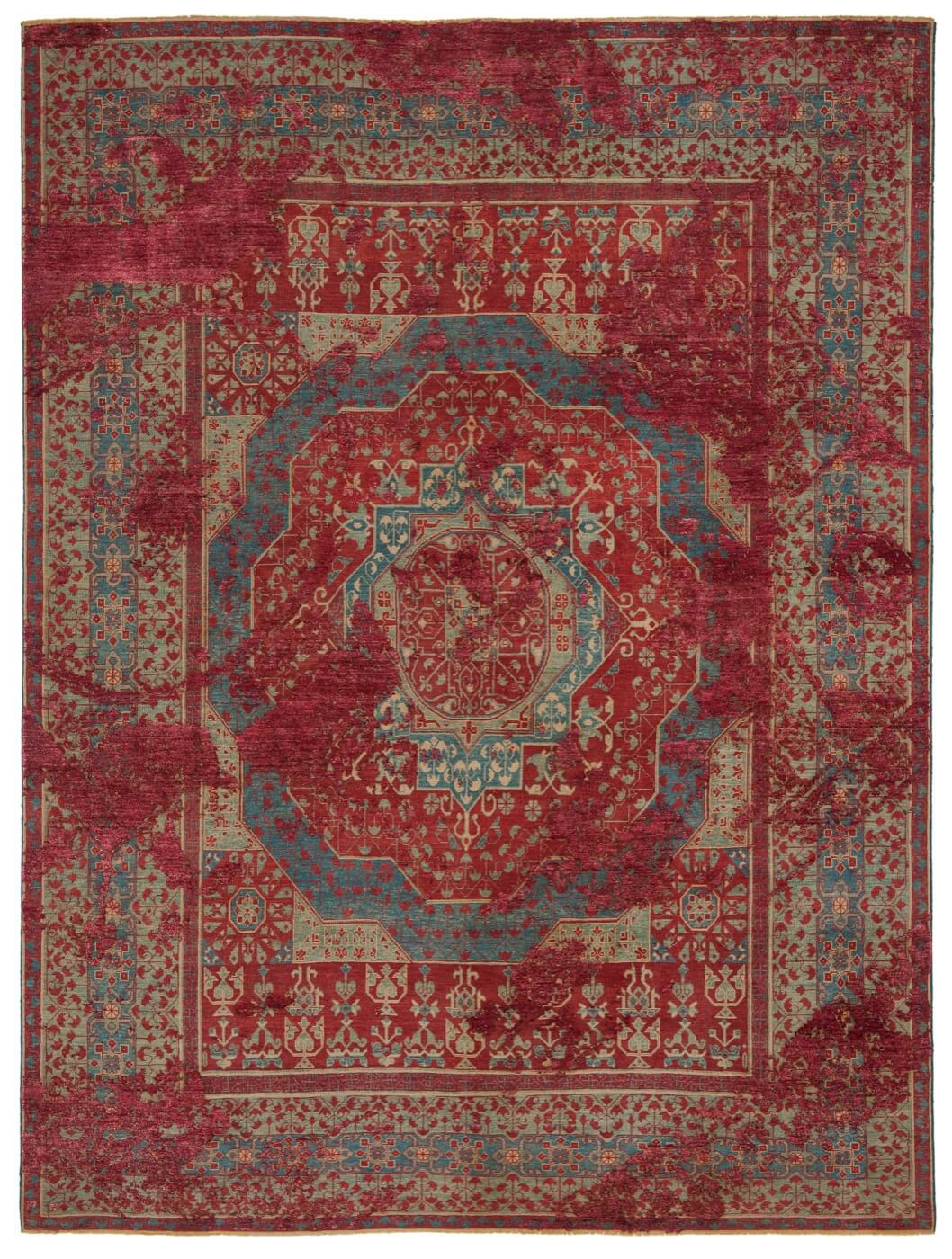 Tapis Mamluk Farringdon Étiqueté Rouge