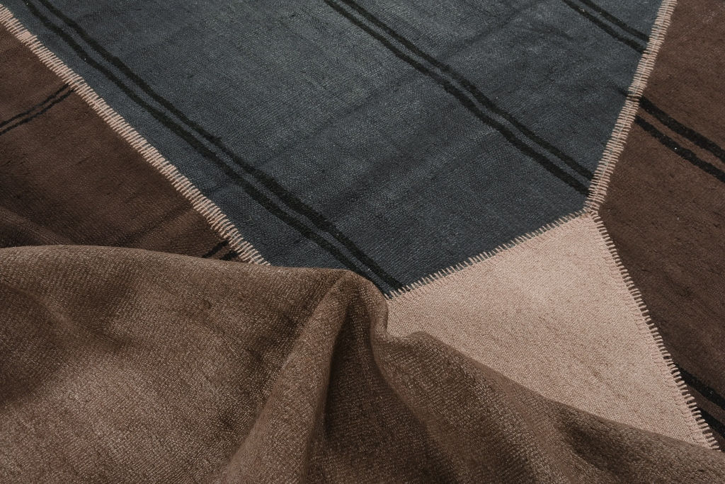 Tapis Patchwork Praline en Chanvre