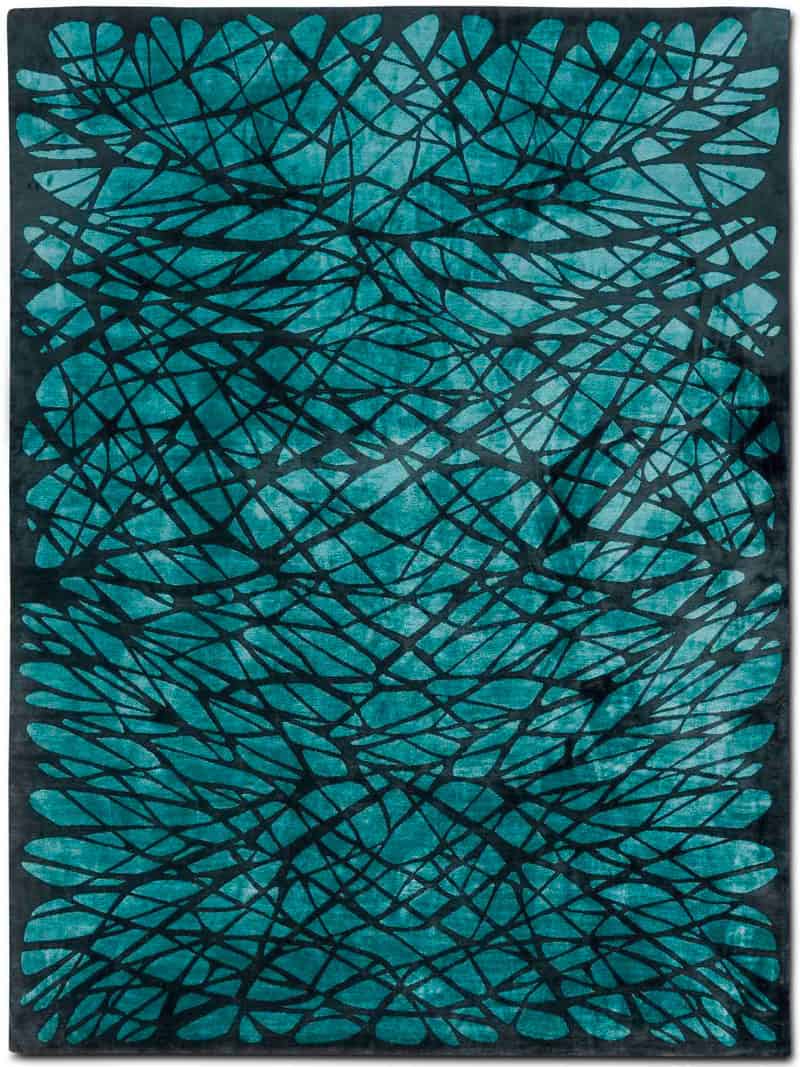 Tapis noué main de luxe Dresden Turquoise