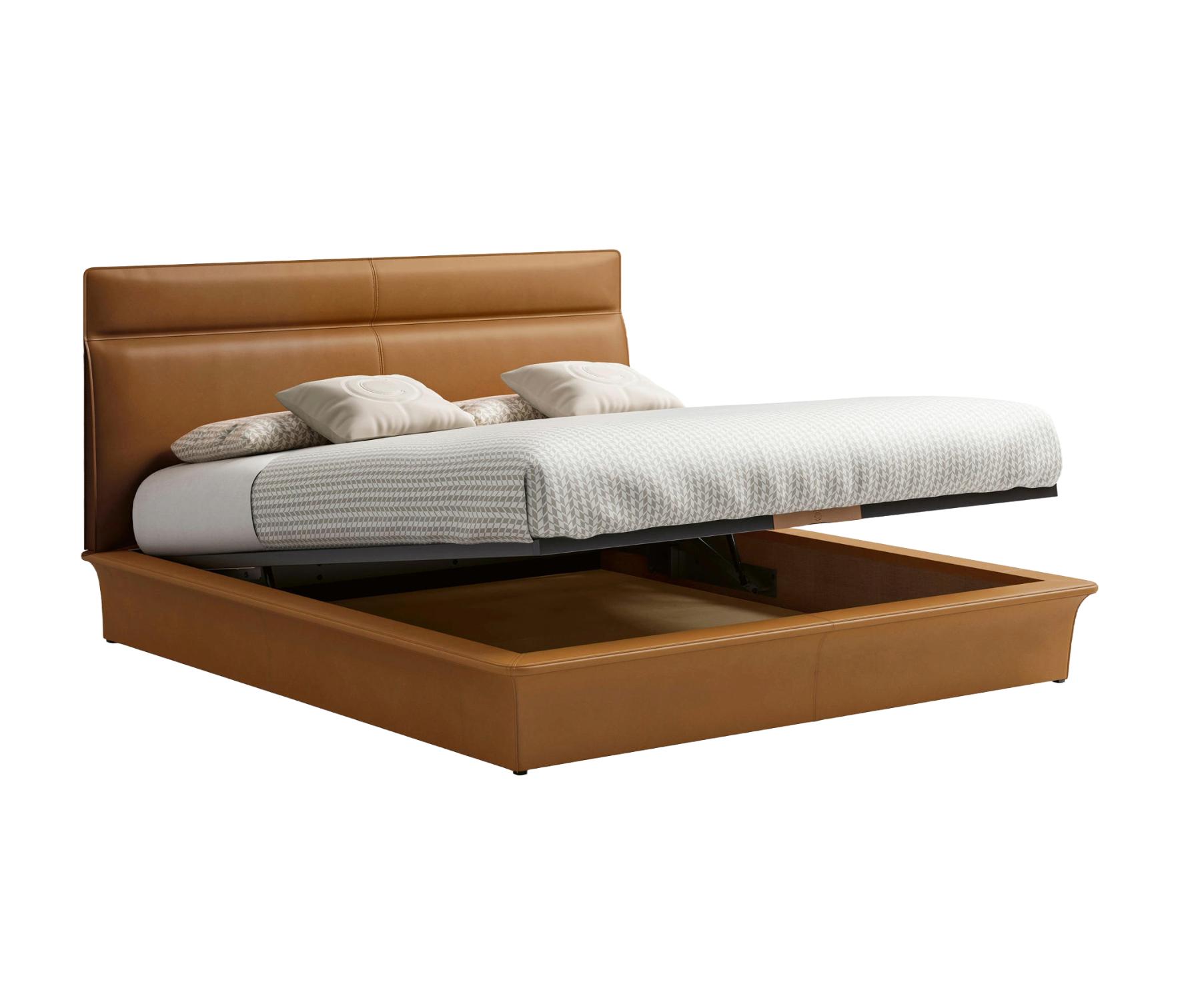 Lit Moderne en Cuir avec Tête de Lit | Taille de matelas: 180 x 200 cm