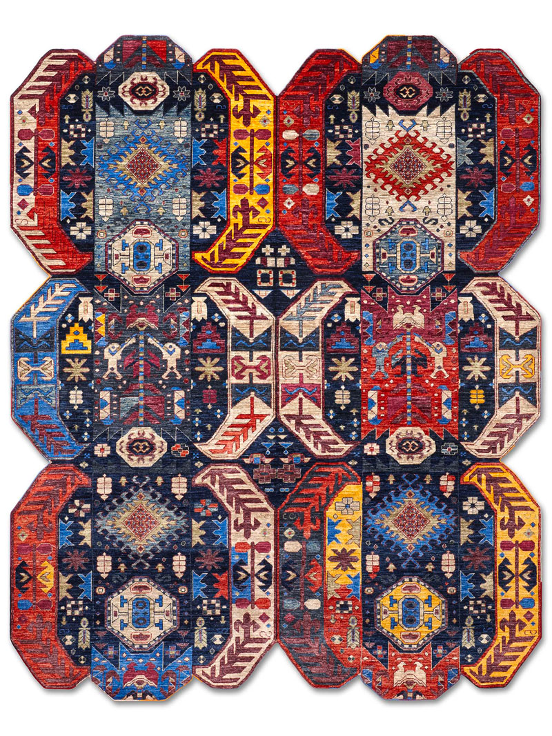 Tapis fait main de luxe Multiforme