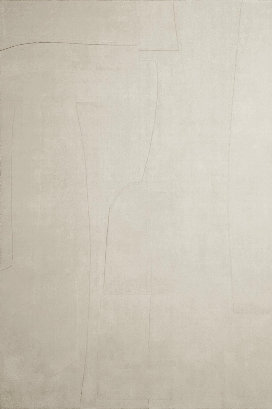 Tapis en laine écrue Bref | Taille: 170 x 240 cm
