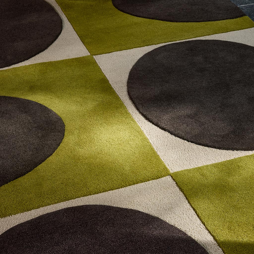 Spot Square Walnut / Lichen Tapis