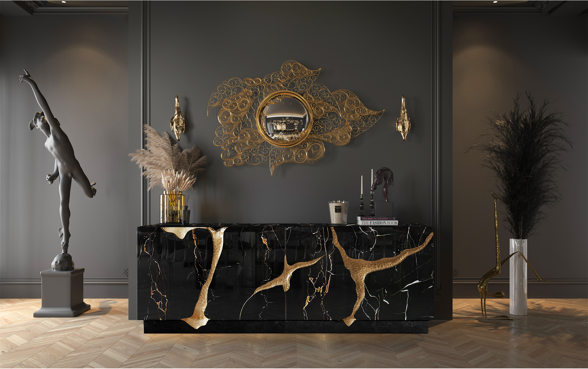 Buffet Opulent Noir & Or Buffet Opulent Noir & Or