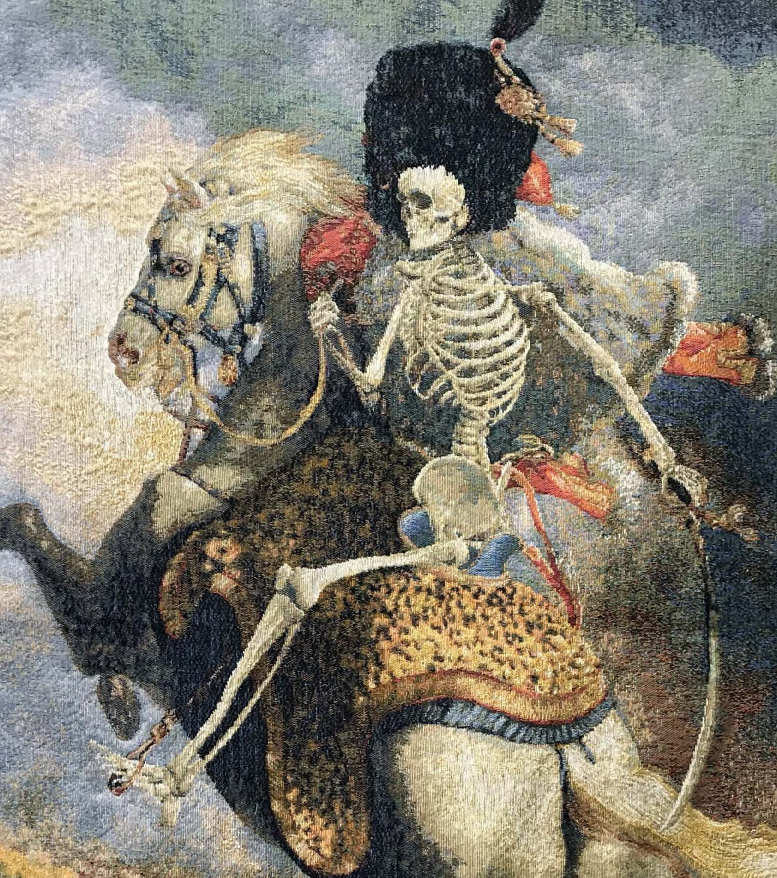 Tapisserie Cavalier Squelette | Taille: 110 × 150 cm