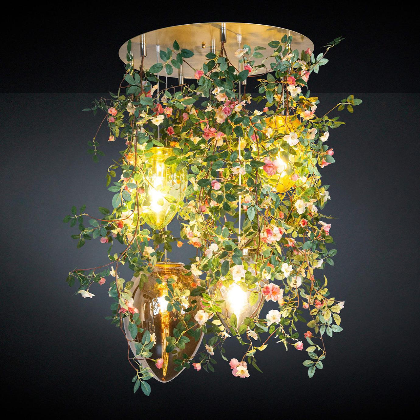 Lustre en cristal Rose