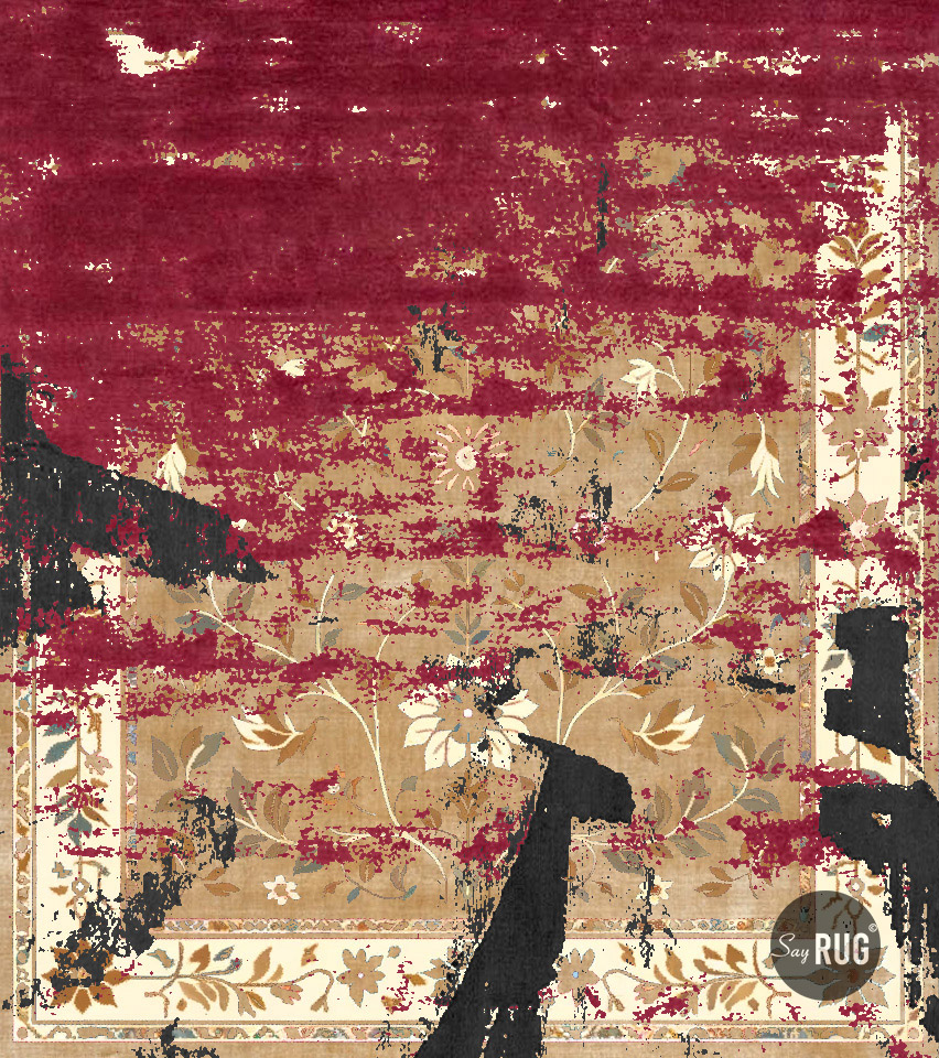 Tapis Chennai Bourgogne / Beige