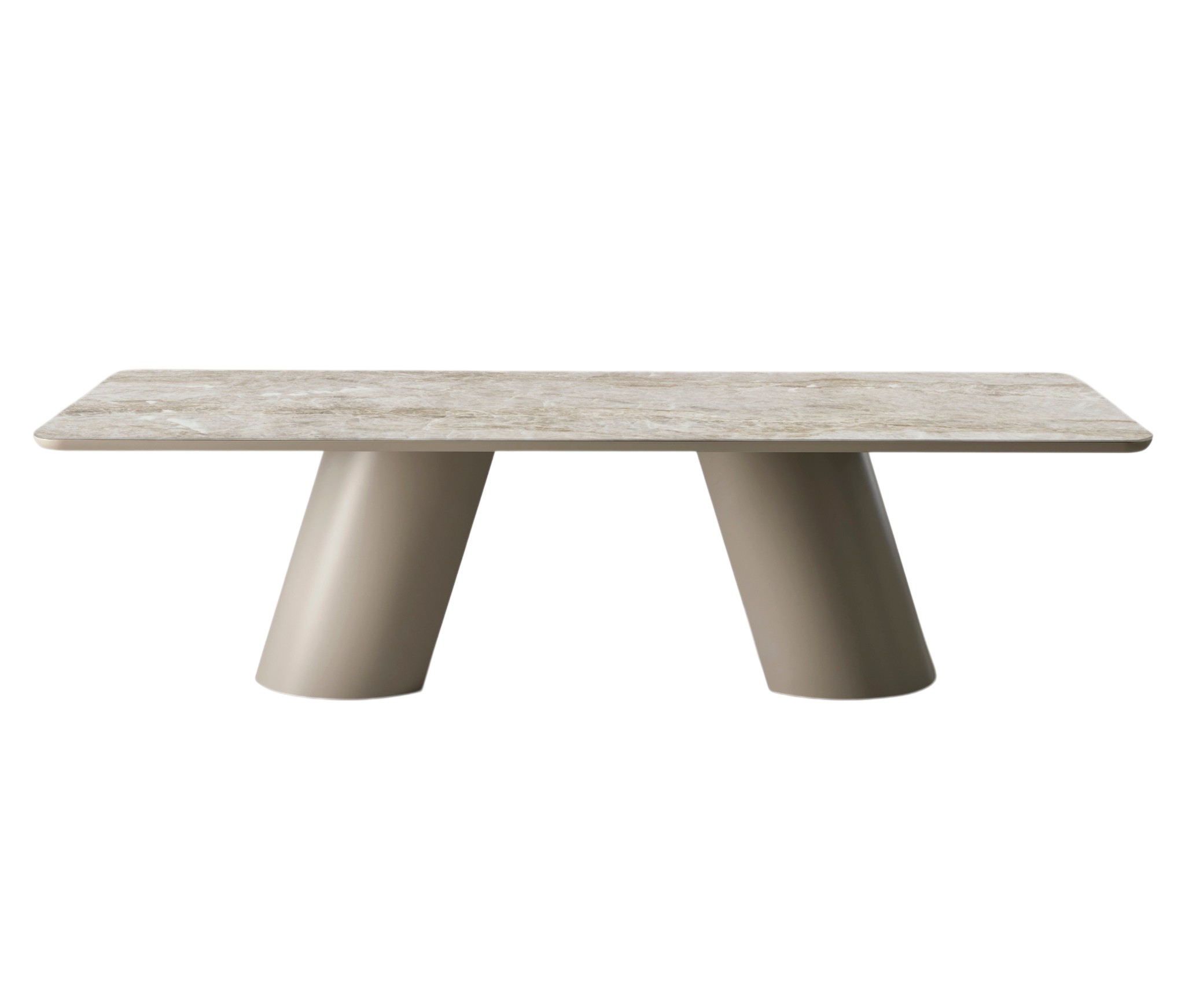 Table de salle à manger Altea avec plateau en céramique beige