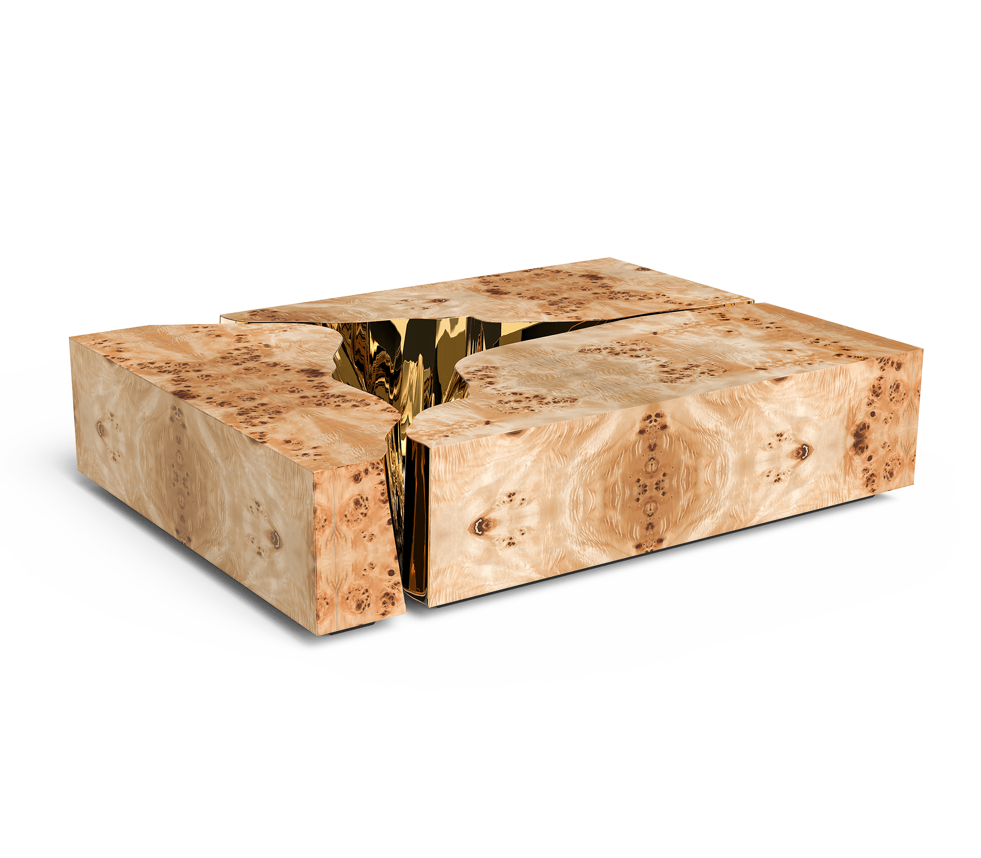 Table Basse Peuplier Fissure