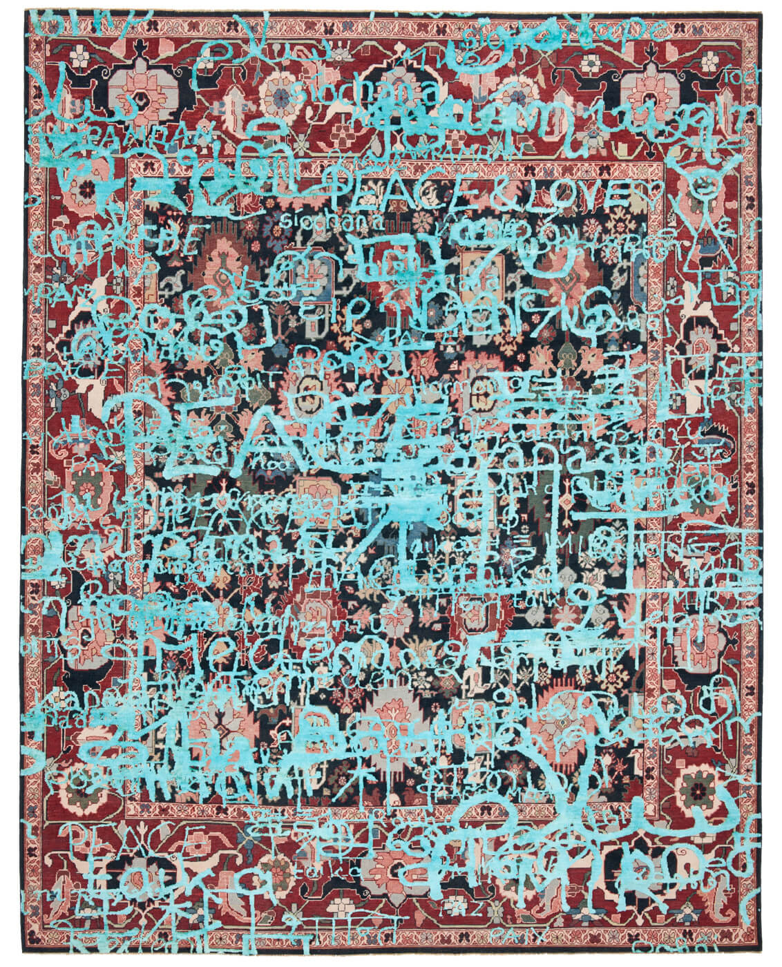 Tapis Bidjar Waterloo Paix Noir Phirozzi Soie