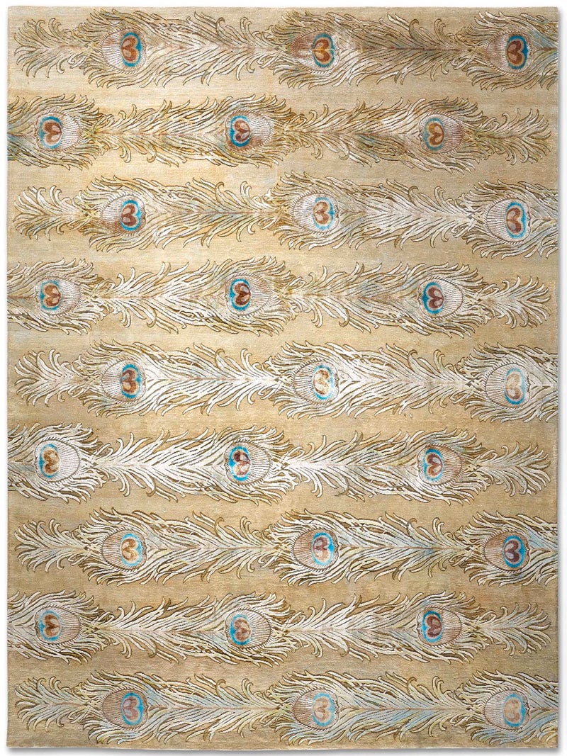Tapis de luxe fait main Plumes Lane