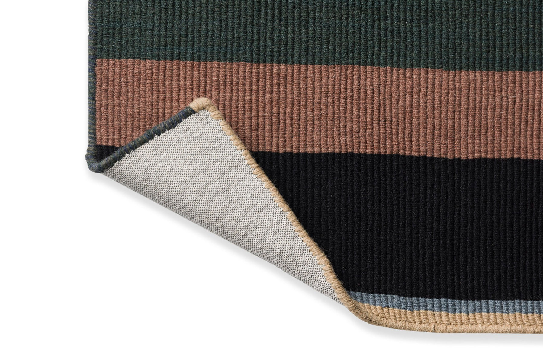 Tapis plat tissé Artisan Stack Vert